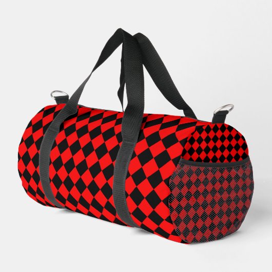 Red Black Checker Diamond Pattern Small Plunjezak (Rechterhoek)