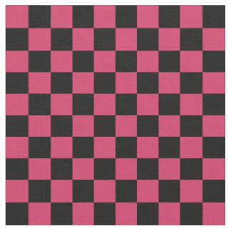 Red & Black Checkerboard Stof