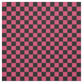 Red & Black Checkerboard Stof (Swatch)