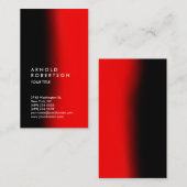 Red Black Chic Vertical Professional Visitekaartje (Voorkant / Achterkant)