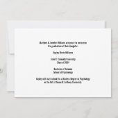 Red Black Class van 2025 Afstuderen Foto Afstudere Aankondiging (Achterkant)