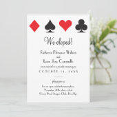 Red Black Classic Las Vegas Elopement Aankondiging (Staand voorkant)