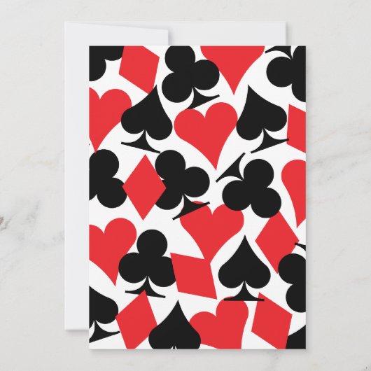 Red Black Classic Las Vegas Elopement Aankondiging (Achterkant)