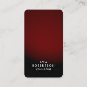 Red Black Creative Consultant Manager Visitekaartje (Voorkant)