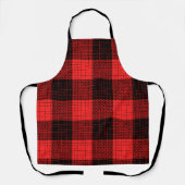  Red Black Crosshatch Buffalo Check Schort (Voorkant)