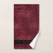 Red Black Damask Gothic Bad Handdoek (Handdoek)