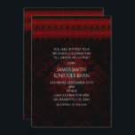 Red Black Damask & Lace Gothic Romantic Invitation Kaart<br><div class="desc">Red Black Damask & Lace Gothic Romantic Invitation. Aanpassen voor elke gebeurtenis.</div>