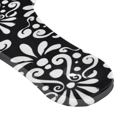 Red Black Damask Stippen op maat Snijplank (Hoek)