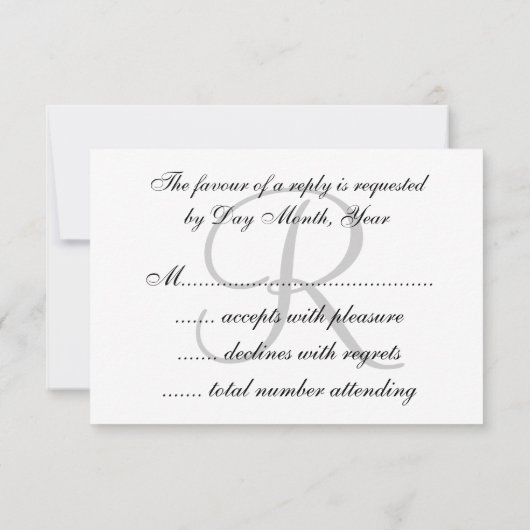 Red Black Damask Wedding RSVP voor Square Invites (Achterkant)