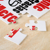 Red Black Dank u Word Cloud Legpuzzel (Zijkant)