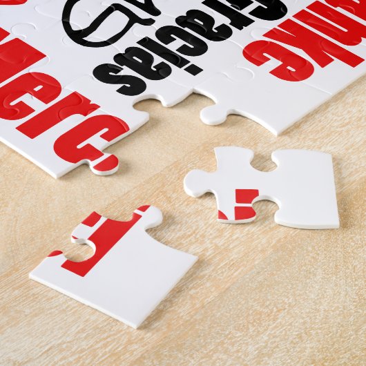 Red Black Dank u Word Cloud Legpuzzel (Zijkant)