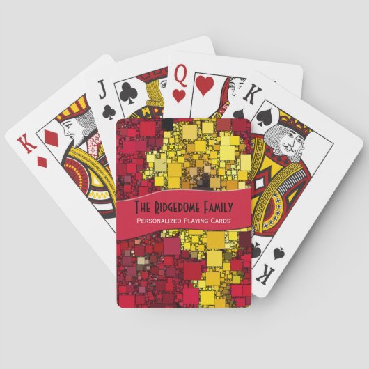 Red Black Dank u Word Cloud Speelkaarten (Achterkant)