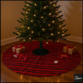 Red Black Diagonal Stripes Graphic Bow Kerstboom Rok