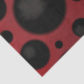 Red Black Dots Circles Funky Pattern Decoupage Tissuepapier (Detail)