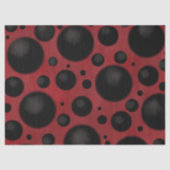 Red Black Dots Circles Funky Pattern Decoupage Tissuepapier (Voorkant)