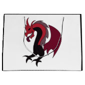 Red Black Dragon Mythical Creature Groot Cadeauzakje (Voorkant)