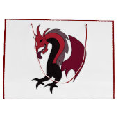 Red Black Dragon Mythical Creature Groot Cadeauzakje (Achterkant)