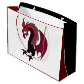 Red Black Dragon Mythical Creature Groot Cadeauzakje (Achterkant Gekanteld)