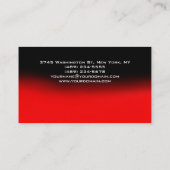 Red Black Elegant Professional Visitekaartje (Achterkant)