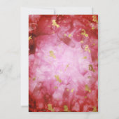 Red Black en Gold Agate Crystals Wedding Invitati Kaart (Achterkant)