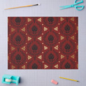 Red Black en Gold Circular Patterated ontkoppelen Tissuepapier (Craft)