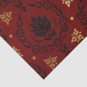 Red Black en Gold Circular Patterated ontkoppelen Tissuepapier (Detail)