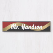 Red Black en Gold Deurbordje (Voorkant)