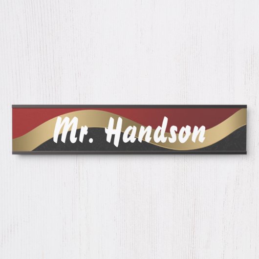 Red Black en Gold Deurbordje (Voorkant)