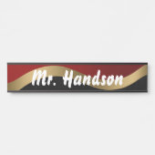 Red Black en Gold Deurbordje (Voorkant)