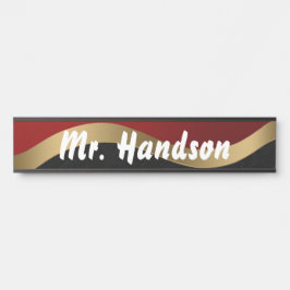 Red Black en Gold Deurbordje