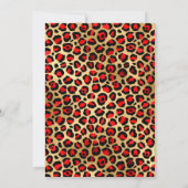 Red Black en Gold Leopard Glam 50e verjaardag Kaart (Achterkant)