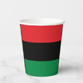 Red Black en Green Paper Cups Papieren Bekers (Achterkant)