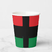 Red Black en Green Paper Cups Papieren Bekers (Links)