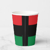 Red Black en Green Paper Cups Papieren Bekers (Rechts)