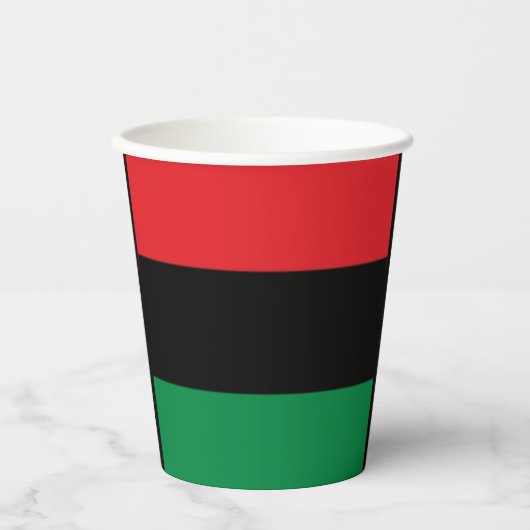 Red Black en Green Paper Cups Papieren Bekers (Voorkant)