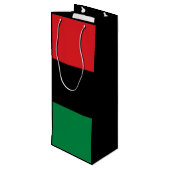 Red Black en Green Wine Gift Bag Wijn Cadeautas (Achterkant Gekanteld)