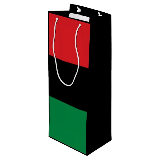 Red Black en Green Wine Gift Bag Wijn Cadeautas (Achterkant Gekanteld)