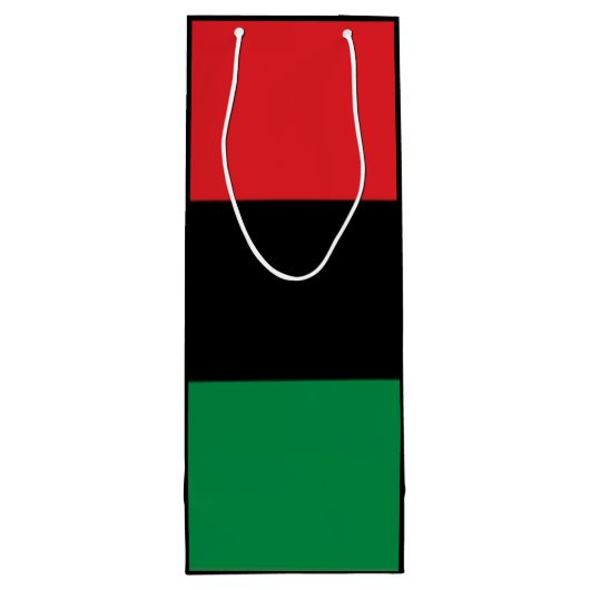 Red Black en Green Wine Gift Bag Wijn Cadeautas (Achterkant)
