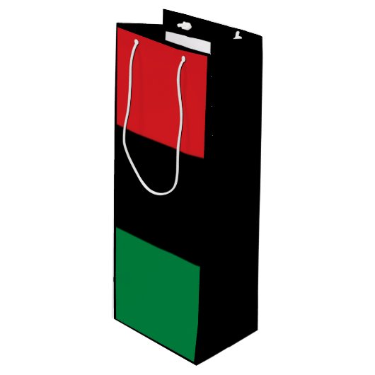 Red Black en Green Wine Gift Bag Wijn Cadeautas (Voorkant Gekanteld)