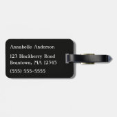 Red Black en Tan Pset Tartan personaliseren Bagagelabel (Achterkant horizontaal)