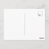 Red Black en White Cherry Blossom Dank je wel Briefkaart (Achterkant)