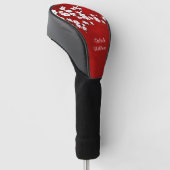 Red Black en White Cherry Blossom Golfheadcover (Schuin)