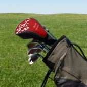 Red Black en White Cherry Blossom Golfheadcover (Insitu)