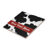 Red Black en White Koeienhuid keramische tapijtsch Tegeltje (Zijkant)