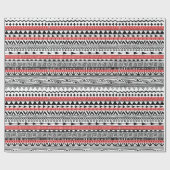 Red Black en white Southwestern Pattern Cadeaupapier (Vlak)
