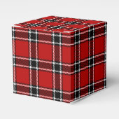Red Black en White Tartan Bedankdoosjes (Voorkant Zijde)