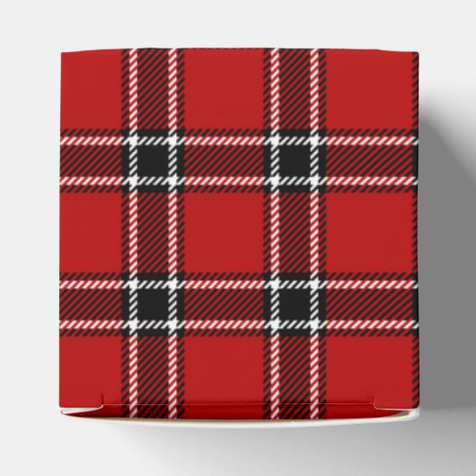Red Black en White Tartan Bedankdoosjes (Bovenkant)