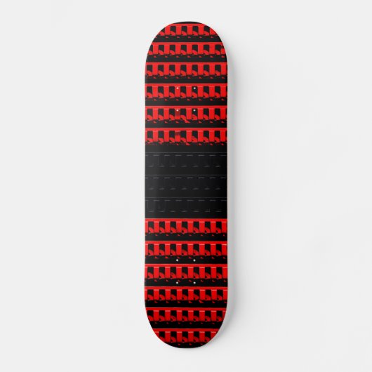 Red Black Fence Persoonlijk Skateboard (Voorkant)