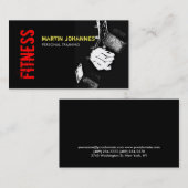 Red Black Fitness Personal Trainer Visitekaartje (Voorkant / Achterkant)