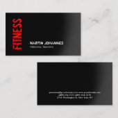 Red Black Fitness Personal Trainer Visitekaartje (Voorkant / Achterkant)